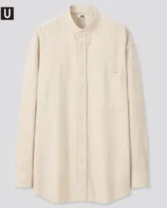 ●SALE●ユニクロユー☆コーデュロイワイドフィットスタンドカラーシャツ
