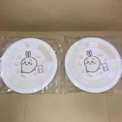 う*ゃ様 ちいかわ　くら寿司　キャラクターイラスト お皿 うさぎ 2点セット