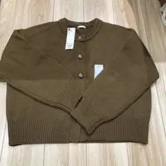 gu ブラウン ボタン付きカーディガン XL