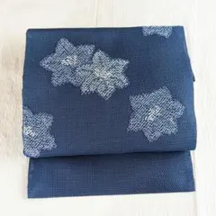 夏帯　名古屋帯　花　刺繍　夏物　正絹 n155のサムネイル