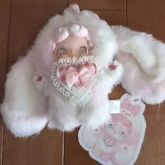 おやすみウサギ DeerNai 晩安兎 ピンクハート リボン