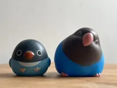 【新品】ボタンインコの置物（２つ）
