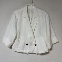 ZARA ホワイト ダブルブレストジャケット S