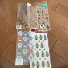 クリスマスシールセット 立体シール 3シート