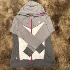 New Balance フルジップ パーカー グレー