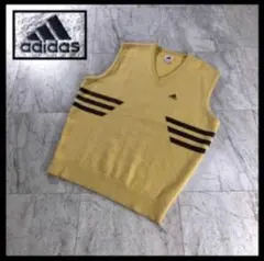 adidas ニットベスト Vネック イエロー Lのサムネイル