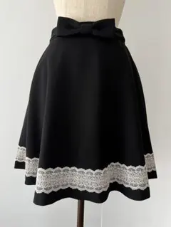 アクシーズファム axes femme 膝丈 フレアスカート Mサイズ 黒