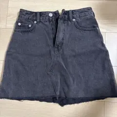 EVRIS ブラックデニム ミニスカート S