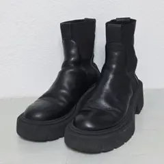 ZARA サイドゴアブーツ 厚底 レザー ショートブーツ 37