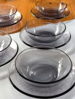 昭和レトロTACHIBANA GLASS 橘 ガラス サラダセット計10点