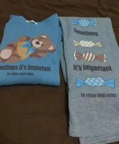 美品❗️クマ柄パジャマ スウェット ルームウェア Lサイズ