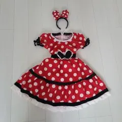 ミニーマウス コスチューム 赤 水玉