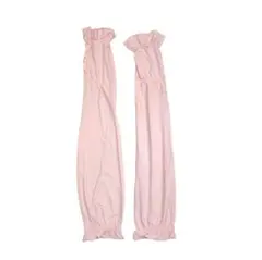 フリル付きピンクアームカバー2組セット 50cm 日焼け対策 速乾