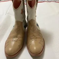 お値下げツモリチサト　ベージュ 星形装飾 ウエスタンブーツ