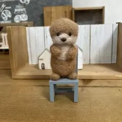 羊毛フェルト ミニバスケットに入ったトイプードル - メルカリ