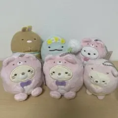 すみっコぐらし ねこ とかげ とんかつ くま マスコット ぬいぐるみ まとめ売り