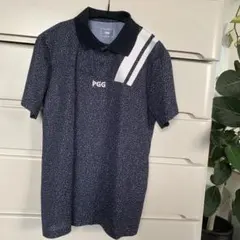 パーリーゲイツPGGカタカナ柄ポロシャツサイズ5