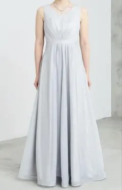 tweed dress ツイード　ドレス　シルバー　演奏会　ロングドレス