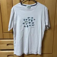 【メンズTシャツ】Crocodile 魚プリント Tシャツ M