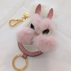 激レア】MIUMIU ファーキーホルダー うさぎ ミラー 高級感 - メルカリ
