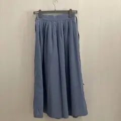 【美品】シューラルー　タックワイドパンツ　ワイドパンツ　ガウチョ　ブルー　M