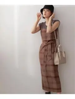 【美品】ビッグタータンチェック ジル バイ ジル スチュアート ワンピース