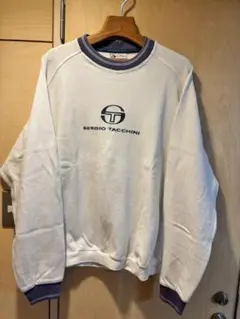 Sergio Tacchini ロゴ刺繍 長袖ラグラントレーナー XL