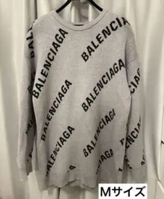 BALENCIAGA グレー ロゴニット Mサイズのサムネイル