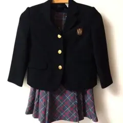 ネイビー ブレザー スカートセット KINGエンブレム　110　金ボタン　上品