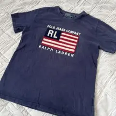 ラルフローレン Tシャツ 紺色 国旗
