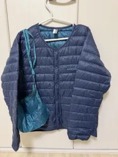 mont-bell スぺリオダウン ラウンドネックジャケット　ネイビー　Lサイズ