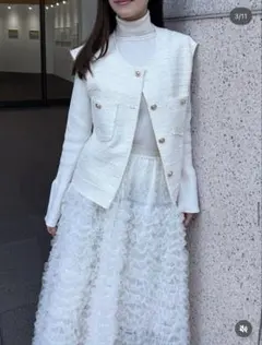 ももあ様専用♡美品♡conte フロントボタン リブ ベスト 黒 - メルカリ