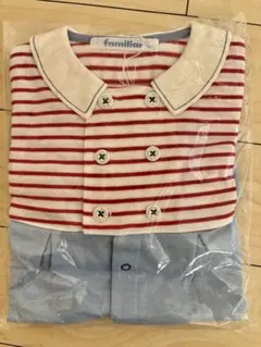 新品未開封 サイズ70 ファミリア familiar 長袖 カバーオール マリン