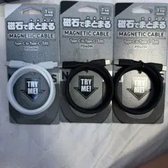 マグネット式Type-C充電ケーブル 1m 2色セット