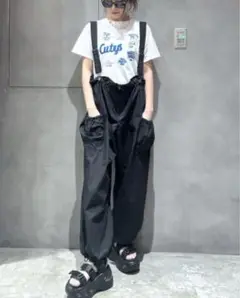 新品 ロデオクラウンズワイドボウル ウエストフリルサス付きパンツ