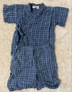 CORNELIEU 男の子 甚平 チェック柄 サイズ90 夏祭り 花火大会