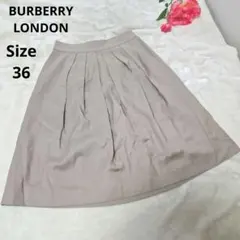 【人気⭐BURBERRY LONDON】ベージュ　ノバチェック　スカート　36
