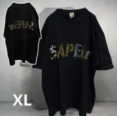極希少 XL サプール 両面アニマルロゴ Tシャツ フェードブラック ストリートのサムネイル