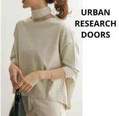 URBAN RESEARCH DOORS コットンポンチタック7分袖プルオーバー