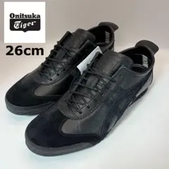 未使用 オニツカタイガー メキシコ66 スリッポン 黒 レザー 日本製 26cm