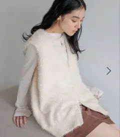 LOWRYS FARM シャギーZIPベスト