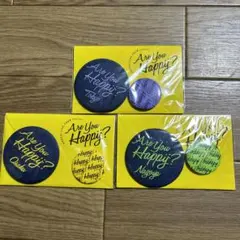 嵐　Are You Happy? 会場限定　グッズ　缶バッチ　緑　黄　紫