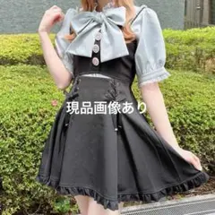 ROJITA フロントカットキャミワンピース ブラック