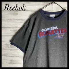 リーボック☆Tシャツ☆フットボール☆スポーツウェア☆ダークグレー☆オーバーサイズ