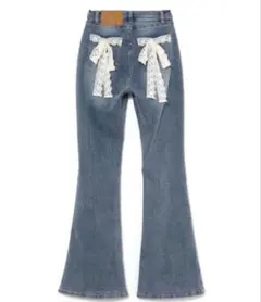 正規品 andmary Lacey ribbon denim S andmary Lacy ribbon denim S - メルカリ