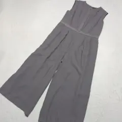 【ゆったりサイズ】23区/オールインワン/サロペット/グレー系/プリーツ/46のサムネイル