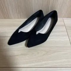 最終値下げ中！ 黒スエードポインテッドトゥパンプス