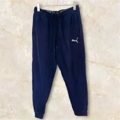 PUMA プーマ スウェットパンツ ジョガーパンツ ネイビー Mサイズ 裏パイル