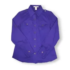 【美品】BANANA REPUBLIC シャツ XS パープル コットン100％