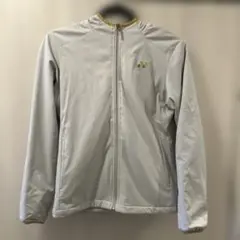 YONEX フード付きウォームアップウェア ライトグレー